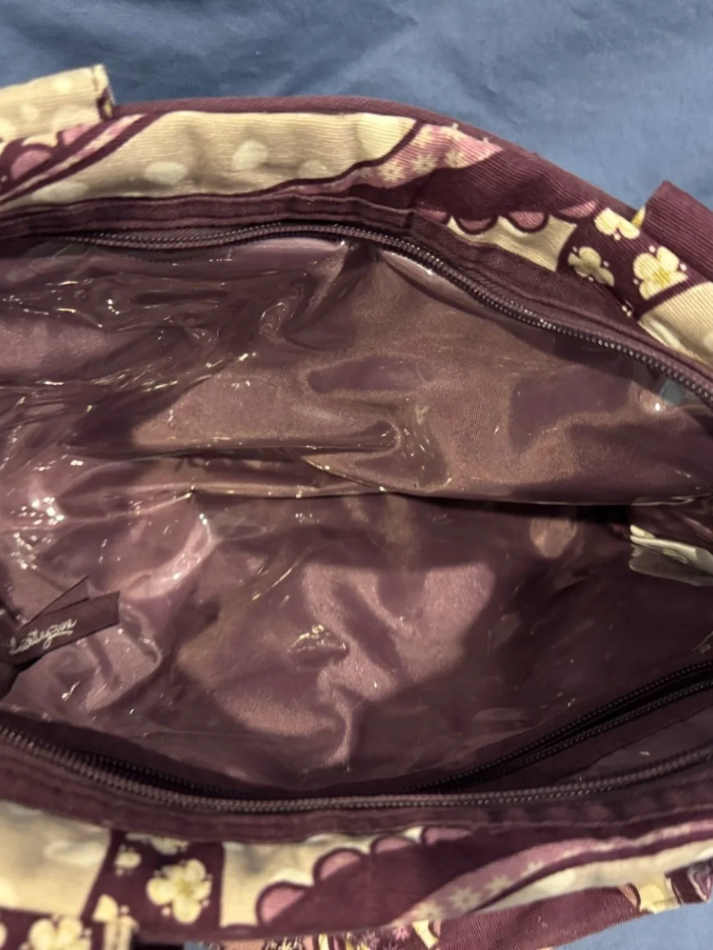 Thirty One Toiletry Bag Purple Paisley
